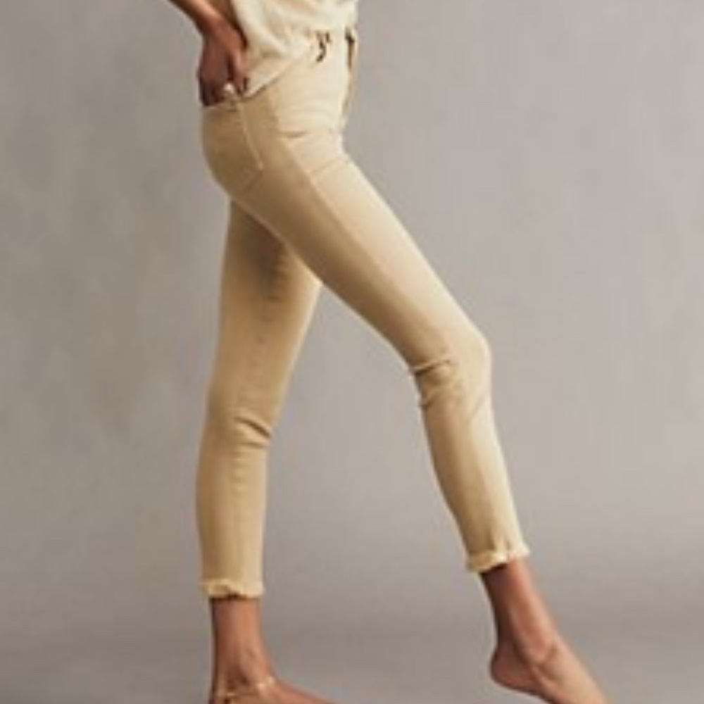 Free People Skinny Jeans in Light Beige